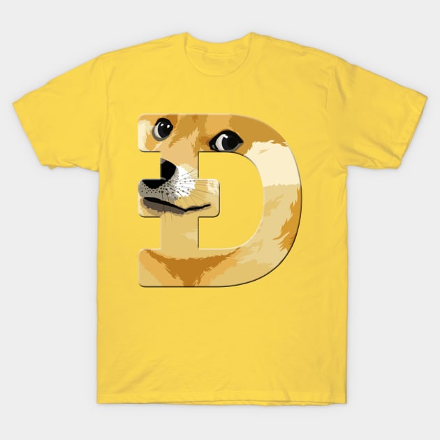 Dogecoin Logo Meme T-Shirt by ParaholiX